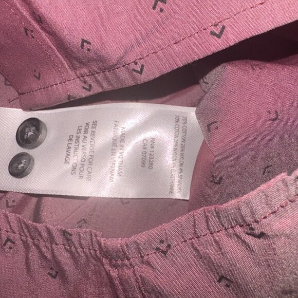 Travis Mathew Tidbits Button Down Heather Tawny Port size Large Short Sleeve - Picture 7 of 13